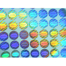 Holograma personalizado original de 15 mm redondo contra falsificaciones pegatinas láser de un solo uso